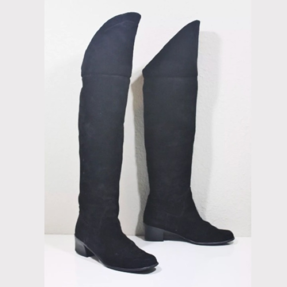 Vintage 90s KENNETH COLE OVER THE KNEE SURDE BOOTS - Picture 2 of 8